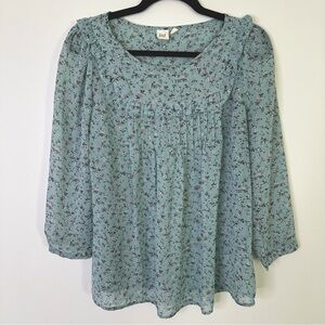 Gap Colorful Cottagecore Floral Feminine Blouse Size XS